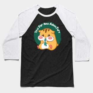 Cute hamster Time for new adventure Hello little hamster cute baby outfit Baseball T-Shirt